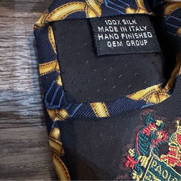 PAOLO GUCCI Vintage Silk Tie Horsebit - Picture 6 of 6